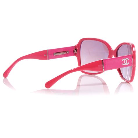 chanel white and pink sunglasses|More.